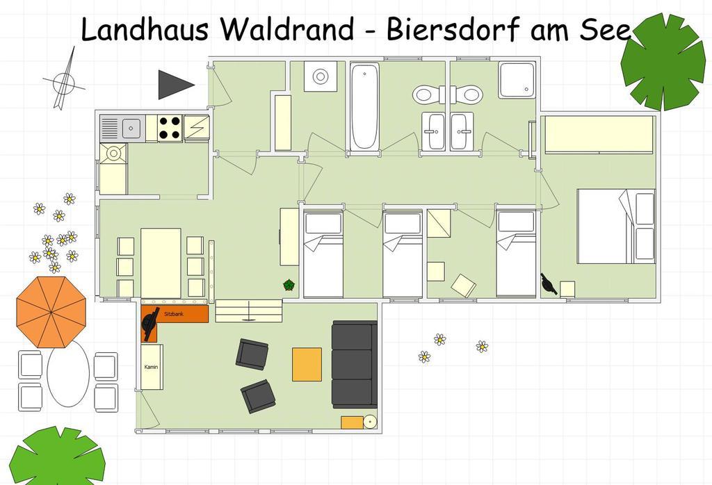 Landhaus Waldrand Biersdorf am See Exterior photo
